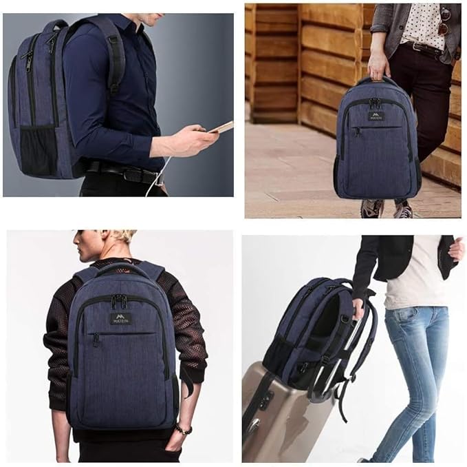 MATEIN Laptop Backpack, Slim Travel Backpack with Laptop Compartment for Men Women, College Student Daypack Teenager Gift Computer Bag Daily Bagpack fits 15.6 Inch Notebook, Blue