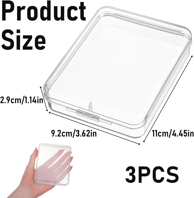 3 PCS Portable Travel Cotton Pad Holder, Transparent Cotton Swab Dispenser, Cosmetic Sponge Storage Dental Floss Box for Bathroom Vanity Countertop Storage Organizer