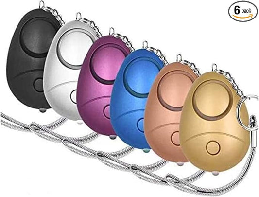 KOSIN Personal Safety Alarm, 6 Pack 140DB Personal Security Alarm Keychain with LED Lights, Emergency Safety Alarm for Women, Men, Children, Elderly