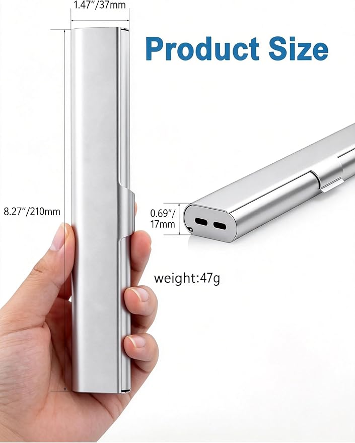 Portable Toothbrush Travel Case: Breathable & Dirt-Proof Hotel Camping Outdoor - Aluminum for Storage Recyclable Traveler (1, Silver)