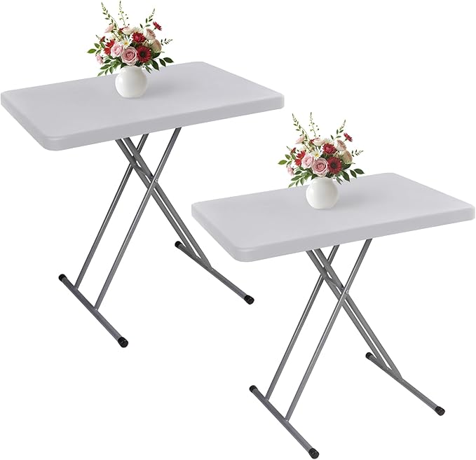 Wolkemer 2 Pack Silver Fitted Tablecloth 20x30 Inch Rectangle Elastic Edges Table Cloth, Spandex Stretch Table Cover with Machine Washable Fabric for Wedding Party Picnic Dining Indoor Outdoor