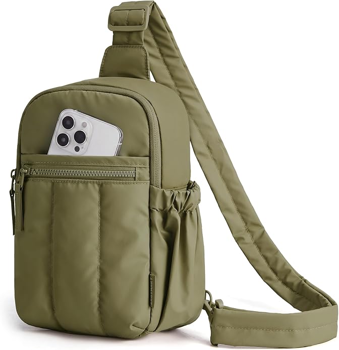 BAGSMART Small Crossbody Bags for Women, Puffer Sling Bag Fanny Packs, Purses Hobo Handbag for Daily Travel Hiking