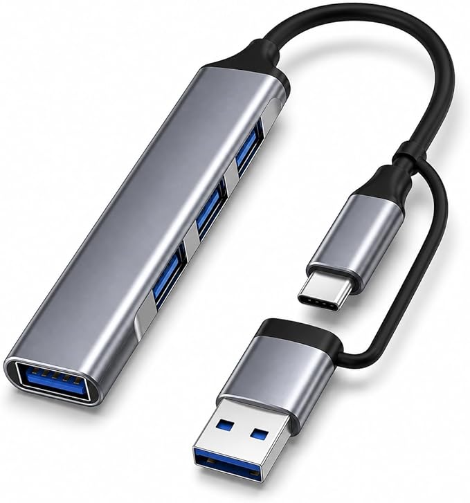 USB C Hub 4-Port, USB C to USB Multiport Adapter, Aluminum USB 3.0 Hub, Plug & Play, Compatible with MacBook, iMac, Laptop, iPad, PC – Pattern Prime