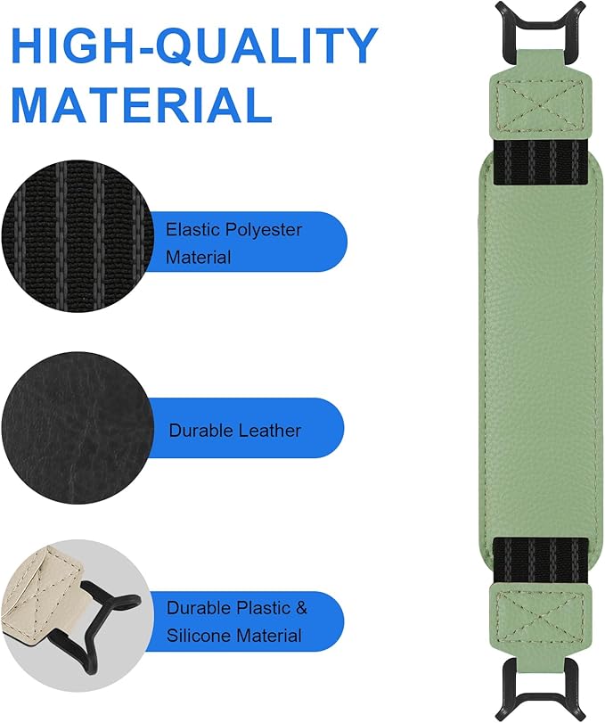 HoYiXi Soft Hand Strap for 9-11 Inch eReaders & Fire Tablet Compatible with Fire HD 10/iPad 9.7 /iPad mini/Galaxy Tab A8 A9/Huawei Lightweight Black High-Elasticity Finger Grip Holder -Green