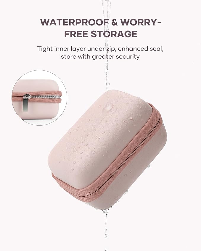 Digital Camera Case Fit for KODAK PIXPRO FZ45/FZ55/ CAMKORY/STUOGYUM DC402-AF/Canon IXUS, Storage Travel Carry Case with 3 SD Card Slots for Kodak Camera, Batteries, SD Card, Pink