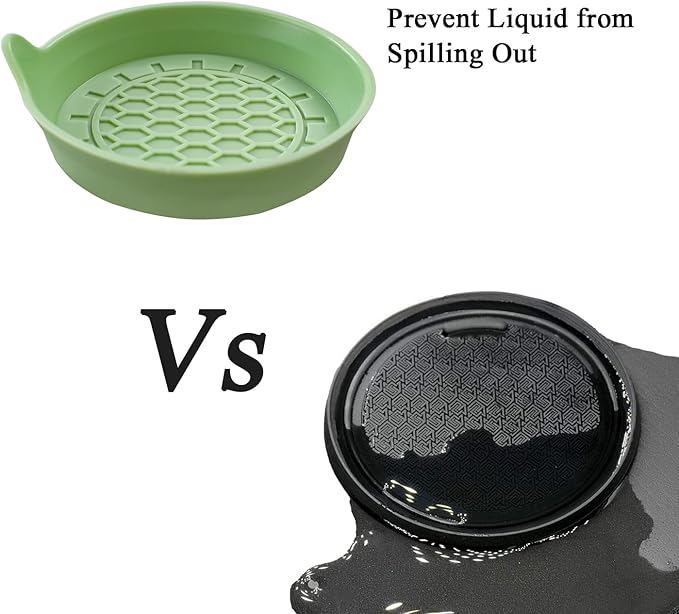 Amooca Automotive Cup Holders Universal Car Cup Coaster Waterproof Non-Slip Sift-Proof Spill Holder Car Interior Accessories 2 Pack Tea Green