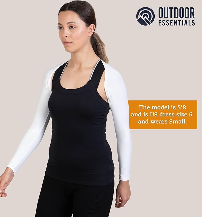 OutdoorEssentials Arm Sleeves for Women - Golf UV Shawl with Sleeves - Workout Shrug Bolero - Arm Tights for Sun Protection