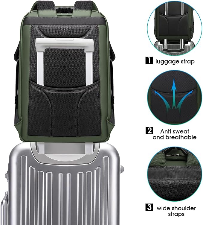 BANGE Anti-Theft Backpack,Tech Backpacks, 17 Inch Laptop Backpack with USB3.0 Charging Port, Mens Travel Backpack for Men and Women…