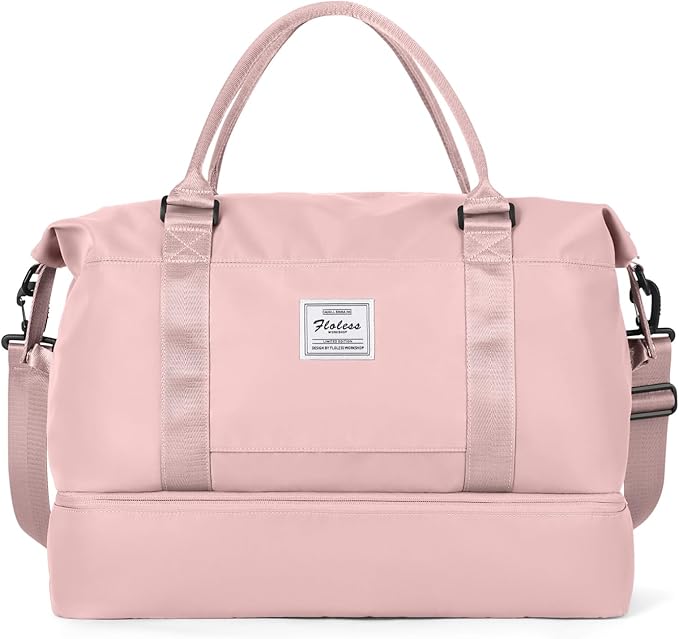 Travel Duffel Bag with Shoes Compartment, Overnight Weekender Bags for Women,Carry on Personal Item Bag，Extra Large