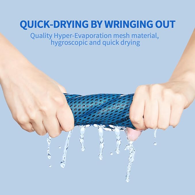 Honoson 10 Pcs Cooling Towel Bulk - Neck & Face Cool Chilly Towels Microfiber Breathable Sport Sweat Rag for Gym, Yoga, Travel, Camping, Running, Outdoor (Vivid Colors)