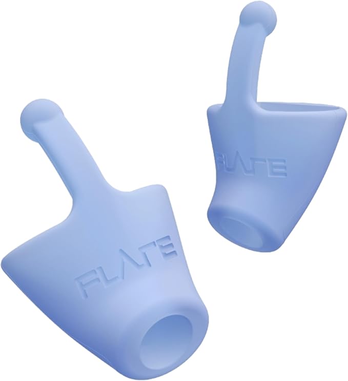 Flare Audio Calmer | Noise Reducing Ear Plugs Alternative | Silicone Reusable Ear Plugs for Noise Sensitivity, Focus and Travel | Ear Plugs for Noise Reduction (Standard, Soft Blue)