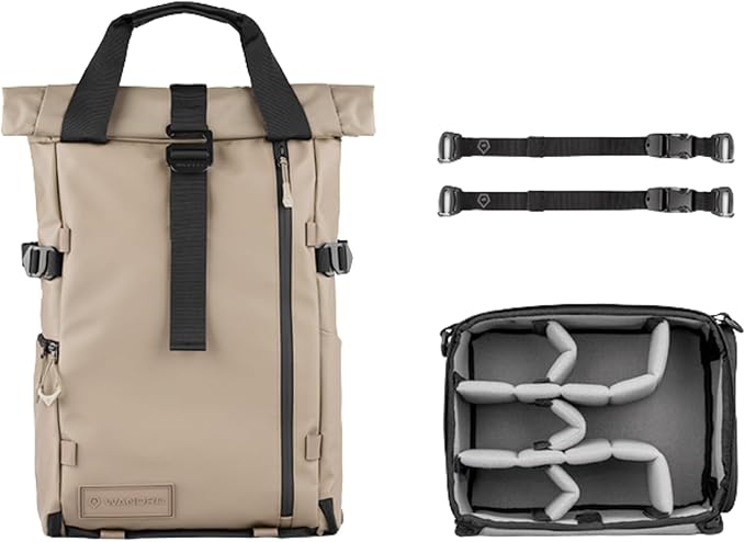 WANDRD PRVKE Rolltop 31L V4 Photography Bundle – Expandable Travel Camera Backpack with Essential Camera Cube and Laptop Sleeve