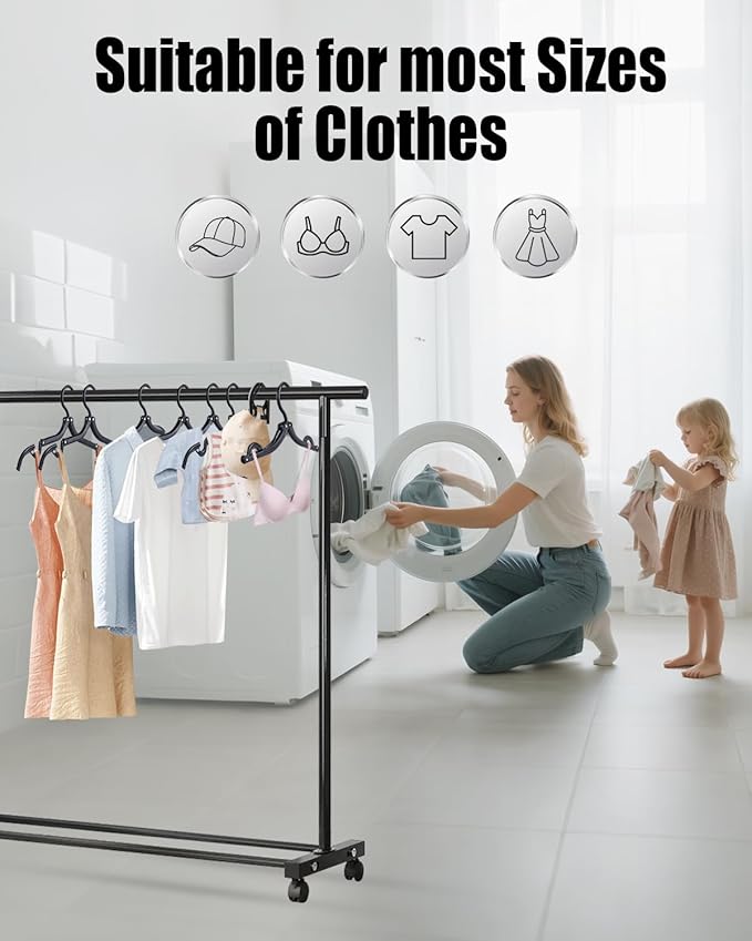 10-Pack Foldable Travel Hangers with Gift Box – Thickened ABS & Aluminum Rivets, Non-Slip Design for Delicate Clothes, Compact 5.5x3 Inch, Black/White