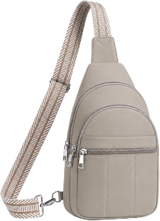 Small Sling Bag for Women, Puffer Crossbody Bag Anti Theft Travel RFID Purses Fanny Packs for Travel Hiking