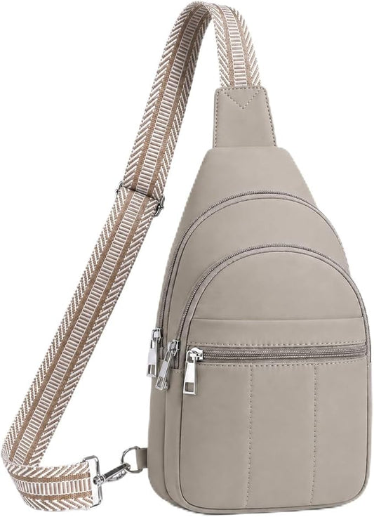 Small Sling Bag for Women, Puffer Crossbody Bag Anti Theft Travel RFID Purses Fanny Packs for Travel Hiking