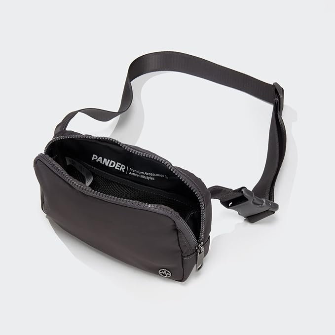 Pander Belt Bag Large 2L, Nylon Fanny Pack Purse for Women and Men with Adjustable Strap