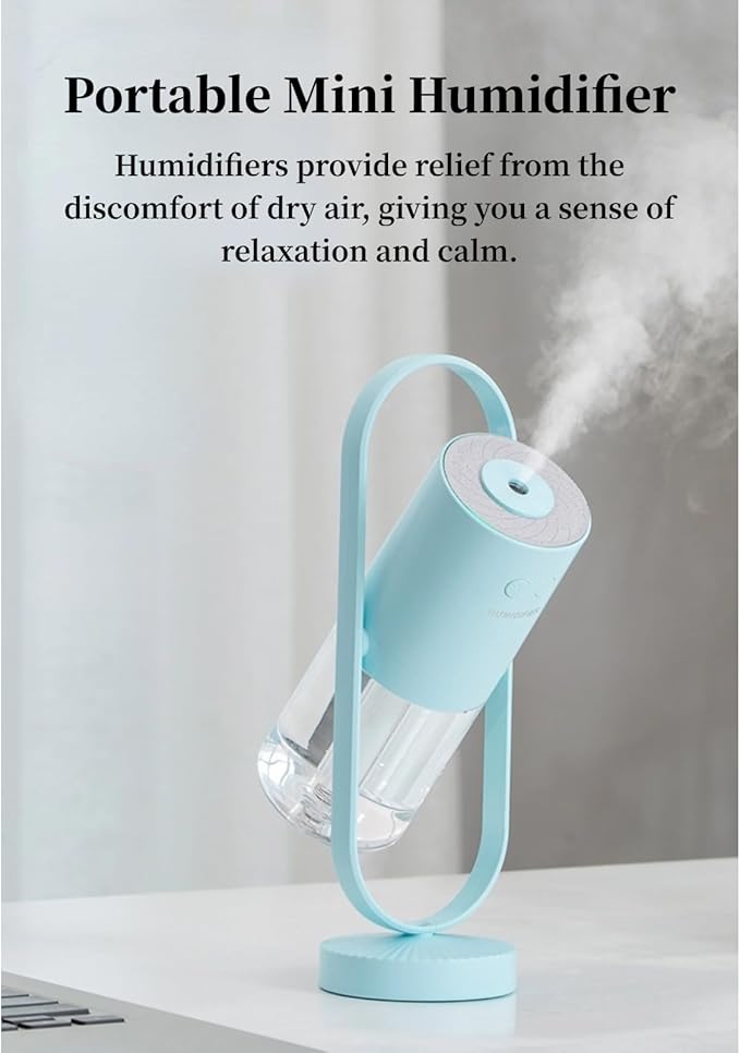 Humidifier, Compact 360° Rotating Cool Mist Air Humidifier Automatic Shutdown for Office for Home for Travel (#4)