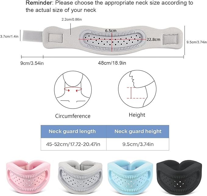 Neck Brace for Neck Support and Pain Relief, Silicone Foam Cervical Collar Wrap Keep Vertebrae Stable for Relief of Cervical Spine Pressure (Blue)