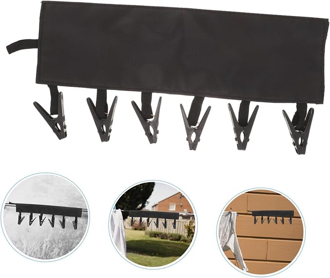 Space-Saving Foldable Clothes Hanger Portable Laundry Rack Drying Rack for Clothing Travel Clips Sturdy Adjustable Design