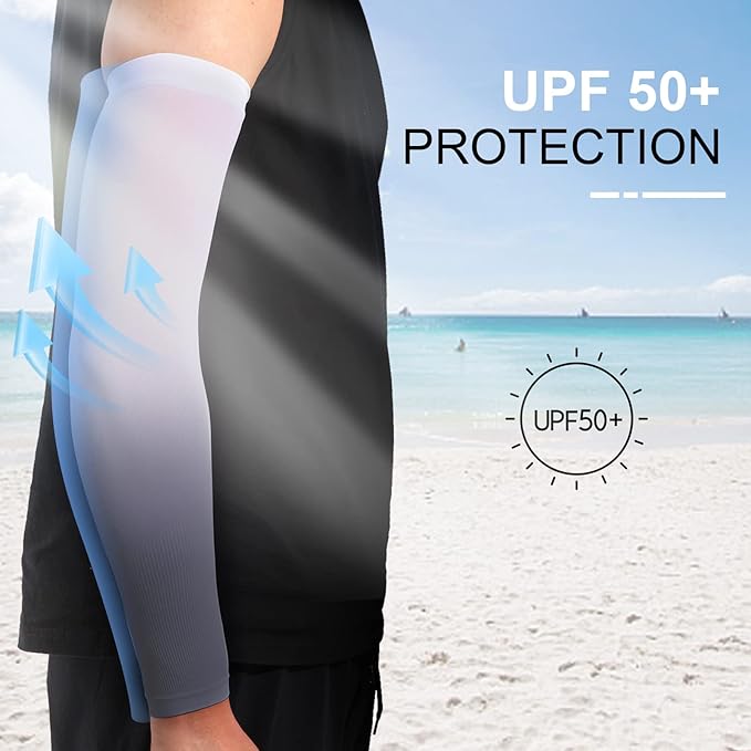 4-Pairs Arm Sleeves for Men and Women - Tattoo Cover Up - Cooling Sports Sleeve for Basketball Golf Football