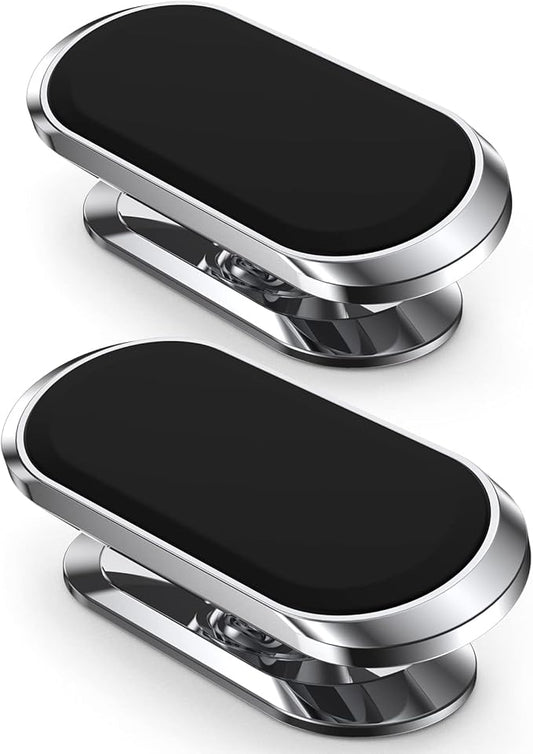 2 Pack Magnetic Phone Holder for Car, Upgrade Magnet - 360 Rotation and Easy Installation, Compatible with All Smartphones,Dashboard Car Phone Holder,Must be Used Together with Iron Sheets