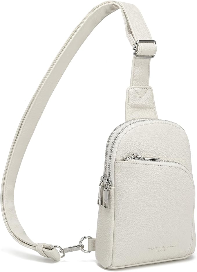 INICAT RFID Blocking Sling Bag, Anti Theft Crossbody Bag for Women Compact Travel Purses Leather
