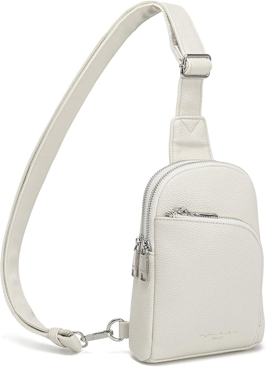INICAT RFID Blocking Sling Bag, Anti Theft Crossbody Bag for Women Compact Travel Purses Leather