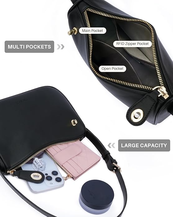 CHOLISS Shoulder Bag for Women, RFID Anti-Theft Crossbody Bags for Women, Vegan Leather Purse Handbags with Zipper Closure