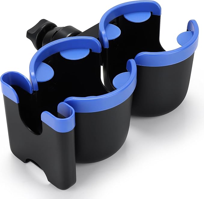 Accmor Stroller Cup Holder with Phone Holder, Bike Cup Holder, Universal Cup Holder for Uppababy Nuna Doona Strollers, 2-in-1 Cup Holder for Walker, Wheelchair, Scooter