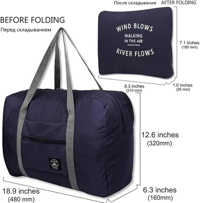 2 Pack Travel Duffle Bag, For Spirit Airlines Personal Item Bag,Travel Duffel Bag Weekender Bags Underseat (Lightweight Foldable) Carry-on Luggage for Women and Girls (Red & Dark Blue)
