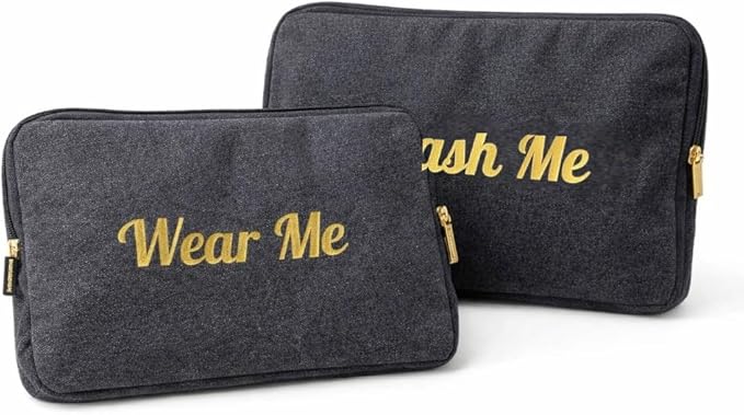Travel Fanatics Wear Me Wash Me Travel Laundry Bag - 2-Sided Clean and Dirty Clothes Organizer Pouch for Suitcase, Carry-On and Trips