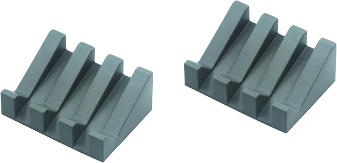 2 Pack Silicone Soap Dish with Suction Cup, Self Draining Soap Holder, Sponge Holder, for Shower,Bathroom,Kitchen Sink Organizer (Gray)