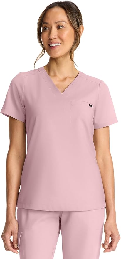 Healing Hands Women's Tops V-Neck Scrub Top Tuck-in with Welt Chest Pocket HH755