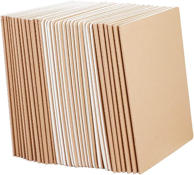 32 Pack Notebook Journals for Travelers, Students and Office, Writing Diary Subject Notebooks Planner with Thick Paper, 60 Pages, 30 Sheets, 8.3x5.5 inch, A5 Size, Travel Journal Set (Lined)