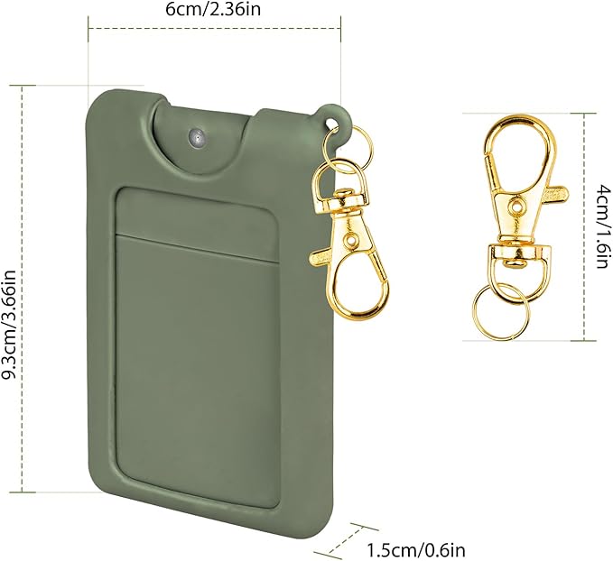 VANEST Silicone Case Compatible with Noshinku Pocket Hand Sanitizer, Protective Case with Keychain for Refillable Travel Size, Hand Sanitizer Spray Accessory