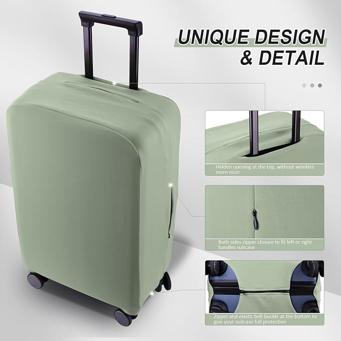 Travel Luggage Cover - Scratch-Resistant Fit 19-31 Inch, Cyan, XL(28-29 inch)