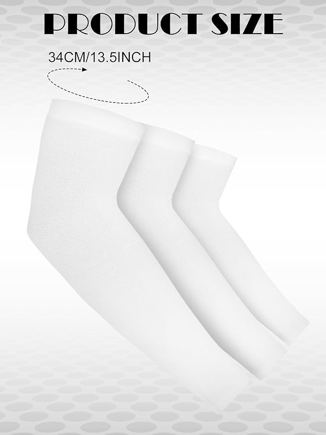 Bememo 16 Pairs UV Sun Protection Arm Sleeves for Men Women Cooling Arm Sleeves for Sports Workouts Tattoo Covers