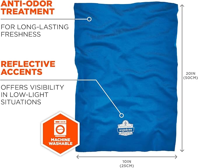 Ergodyne Chill-Its 6487 Cooling Neck Gaiter, Multiple Ways to Wear Headband or Face Mask