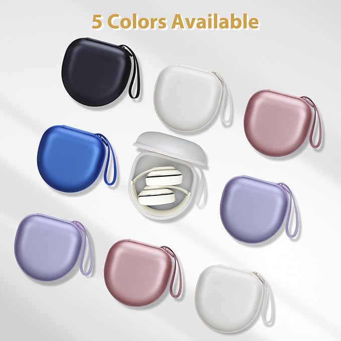 Headphone Case Compatible with JBL/Beats/BERIBES/Jlab/Picun/TOZO/KVIDIO/Soundcore Anker/Skullcandy Noise Cancelling Over-Ear Headphones, Pearl Cream