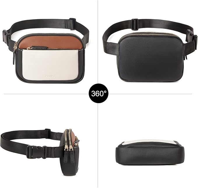CLUCI Fanny Packs for Women Cross body, Belt Bag for Women, Mini Everywhere Crossbody Waist Bag Adjustable Strap, Vegan Leather Women's Fanny Pack