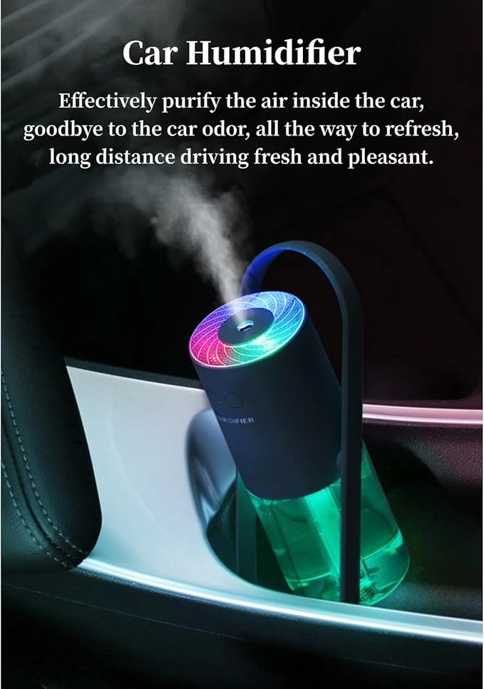 Humidifier, Compact 360° Rotating Cool Mist Air Humidifier Automatic Shutdown for Office for Home for Travel (#4)