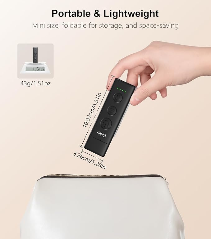 Gritin Book Light Rechargeable, Eye Caring 3-Color & 5-Brightness Clip on LED Reading Light for Books in Bed- Stepless Dimming, Long Lasting, Compact Size Flexible Book Lamp for Bookworms-Black