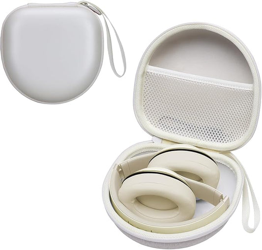 Headphone Case Compatible with JBL/Beats/BERIBES/Jlab/Picun/TOZO/KVIDIO/Soundcore Anker/Skullcandy Noise Cancelling Over-Ear Headphones, Pearl Cream