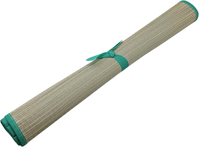 Set of 2 Natural Straw Beach Mats 24" x 72" - Multi-Purpose, Portable & Eco-Friendly - Perfect for Yoga, Picnics, Camping Festivals & Outdoor Activities