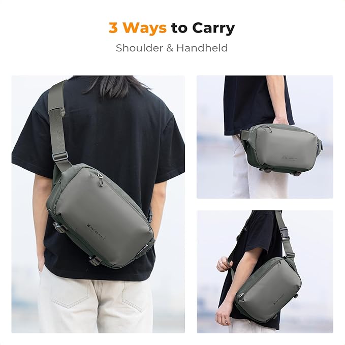 K&F CONCEPT Camera Sling Bag Crossbody Bag Waterproof Camera Shoulder Backpack DSLR/SLR/Mirrorless Camera Case