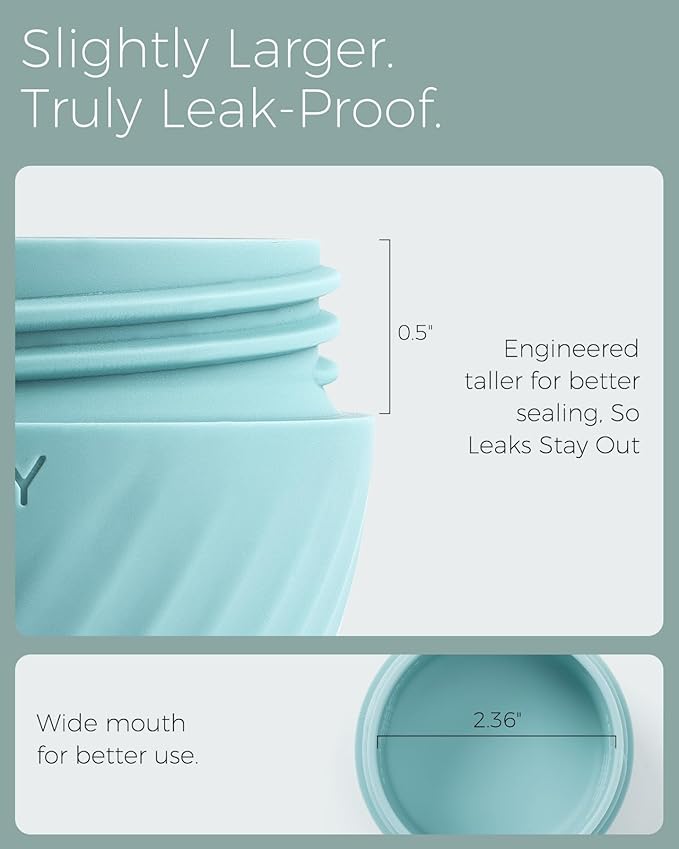 TakeToday Travel Containers for Toiletries, Leak-Proof, TSA Approved, Refillable Silicone Cylindrical Cream Jars with Lid for Cosmetic Toiletry, 2oz, 4 Pack, Grey