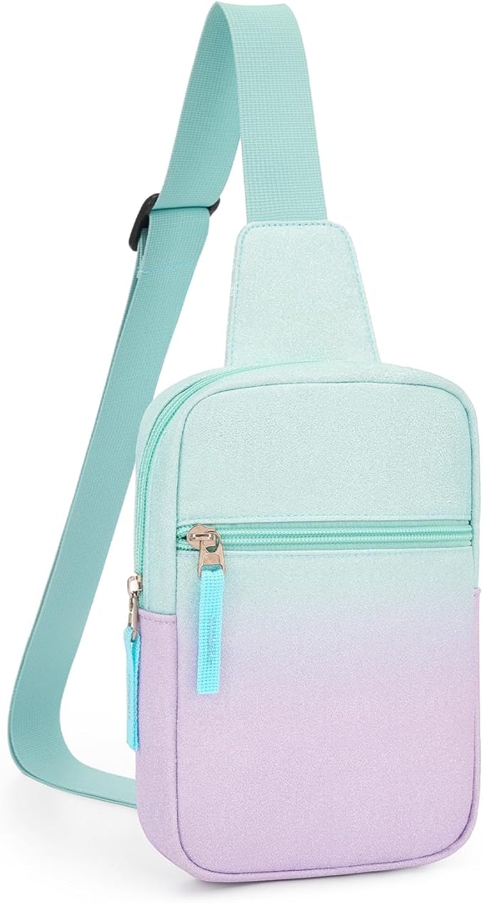 Birthday Gifts for 8 9 10 11 12 Year Old Teens Girls Kids, Fanny Pack Crossbody Bag Sling Belt Bags Purse, Dorm Travel Essentials for Girls Fashion, Preppy Tween Teen Girl Gift Trendy Stuff