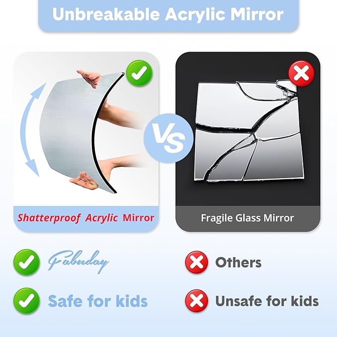Fabuday Lighted Hanging Mirror for Dance Backstage - Rechargeable Folding LED Full Length Mirror with Lights for Dancers, Portable Foldable Travel Body Mirrors, Brightness Adjustable, Black
