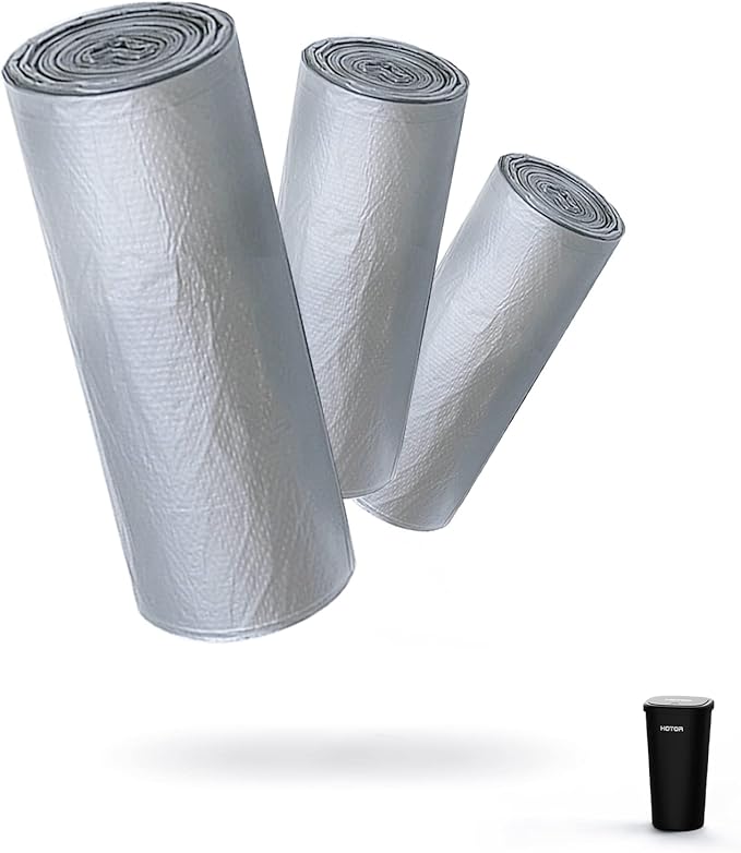 HOTOR Mini Plastic Car Trash Can Liner Refills (90-Pack), Trash Can is not Included