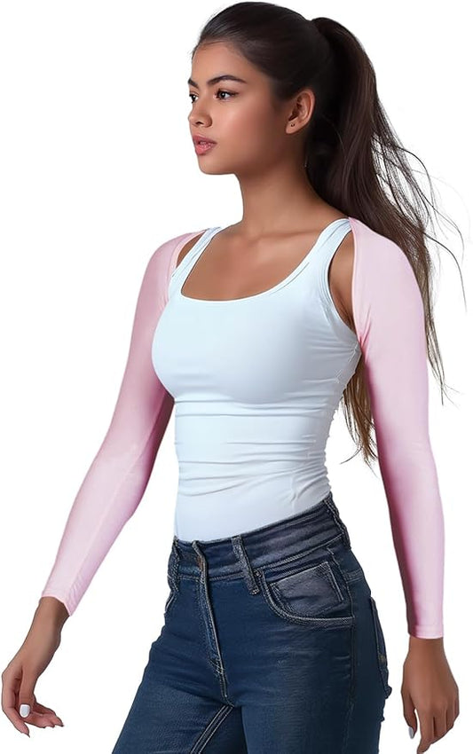 OutdoorEssentials Arm Sleeves for Women - Golf UV Shawl with Sleeves - Workout Shrug Bolero - Arm Tights for Sun Protection